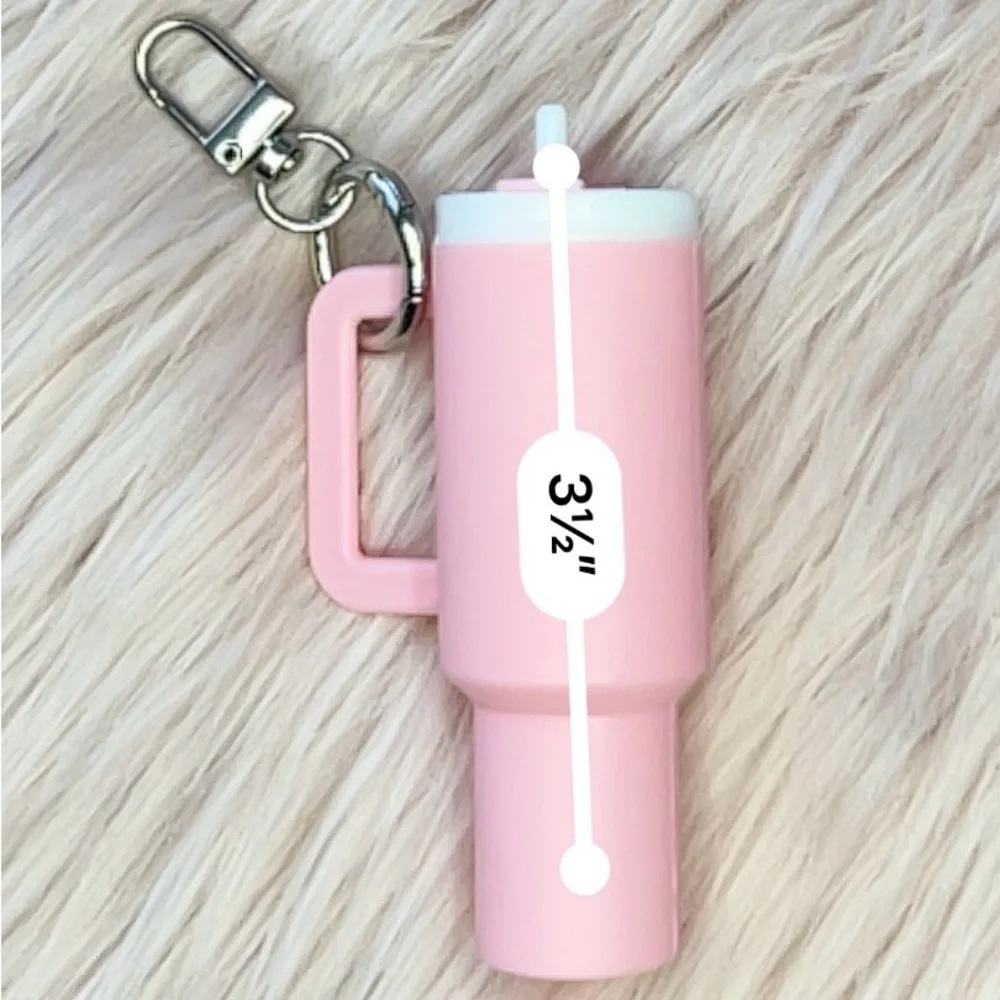 Mini Keychain Tumblers Lip Balm Holders Backpacks Bottles Purse Bag Charm Preppy